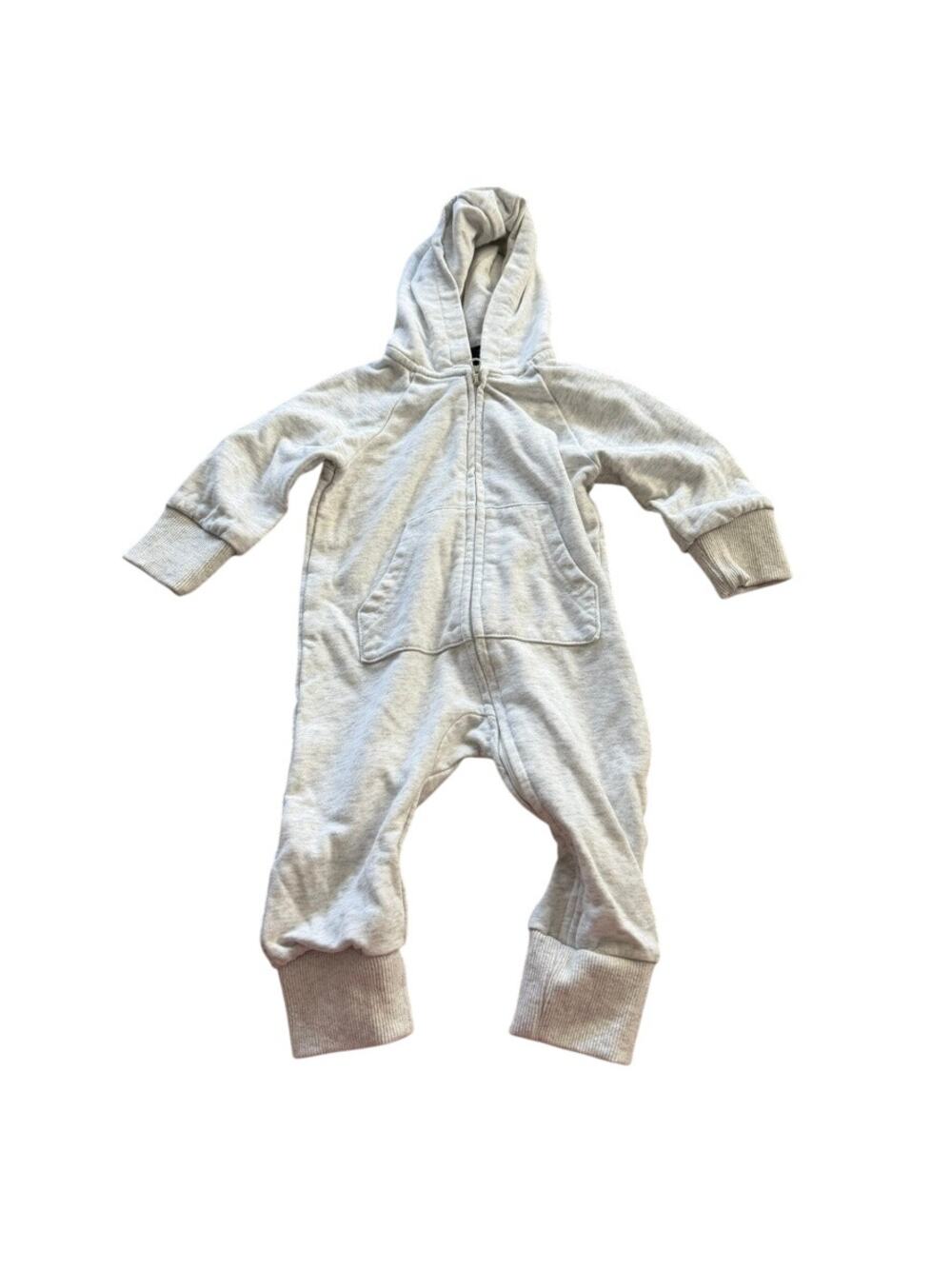 Little Bipsy Gray Baby‎ Zip Romper One Piece Neutral 6-9M